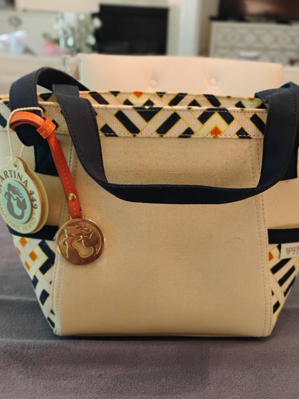 Spartina 449 Harbor Light Tote NWT plus Phone Wallet NWT